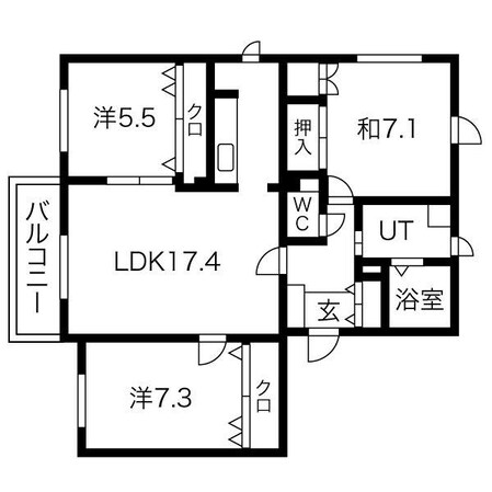 グランビア恵庭の物件間取画像